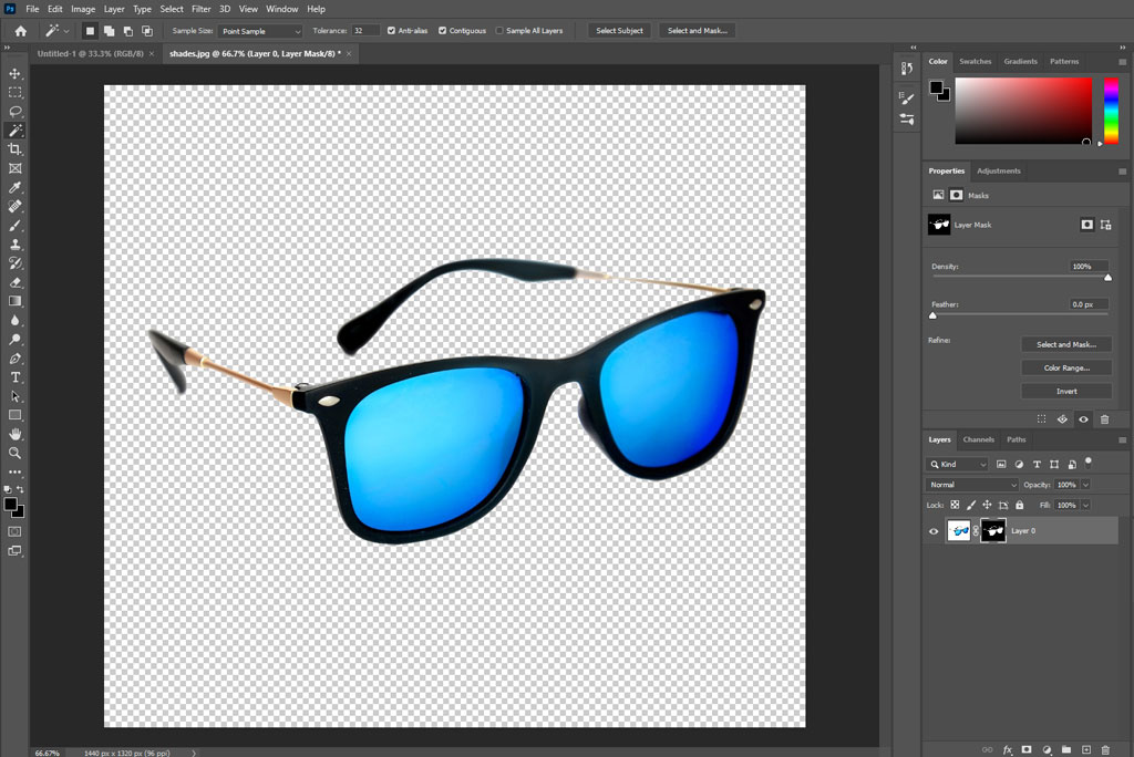 remove background in Photoshop