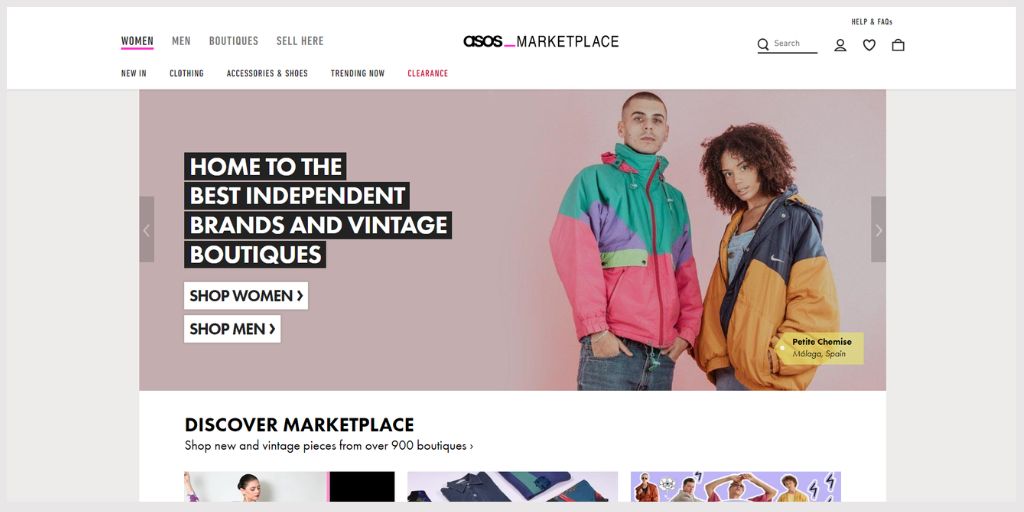 ASOS Marketplace selling site