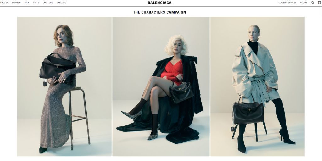 Balenciaga x The Characters Campaign Collaboration
