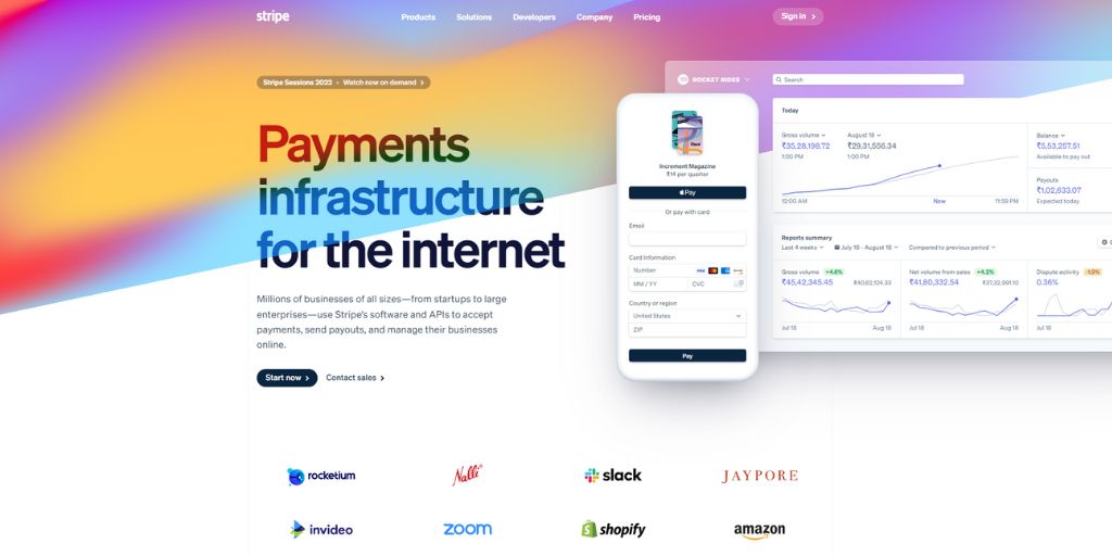 Stripe - Best Online Payment Methods For Ecommerce