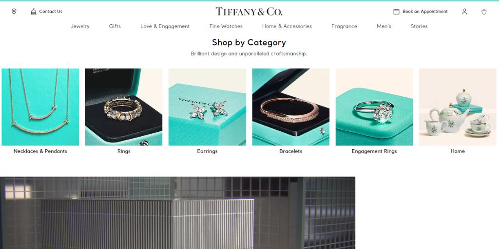 Choosing the background Tiffiany & Co Example