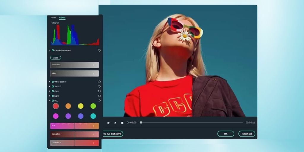 Filmora Wondershare Color Correction