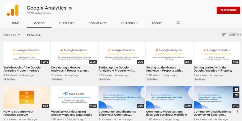business YouTube channels