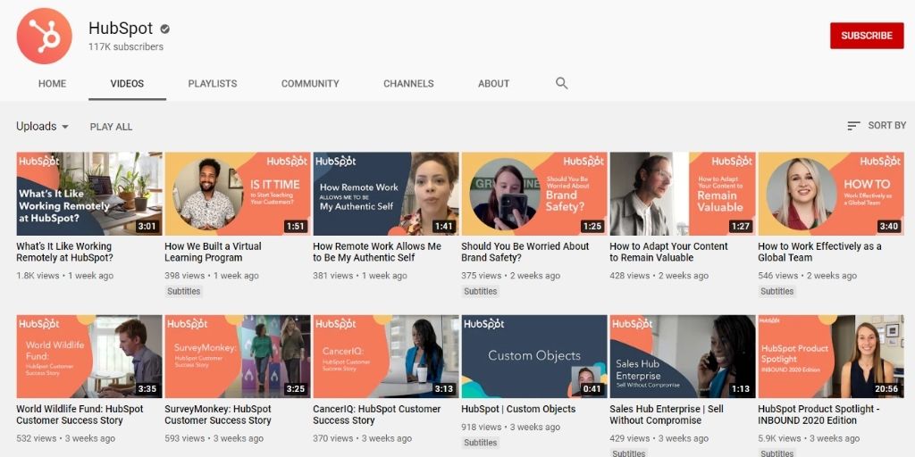 business YouTube channels