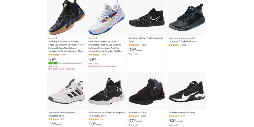 basketball shoe example
