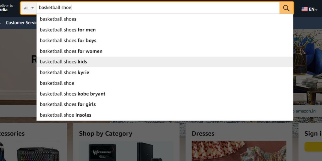Keywords in the Titles - Amazon search trend