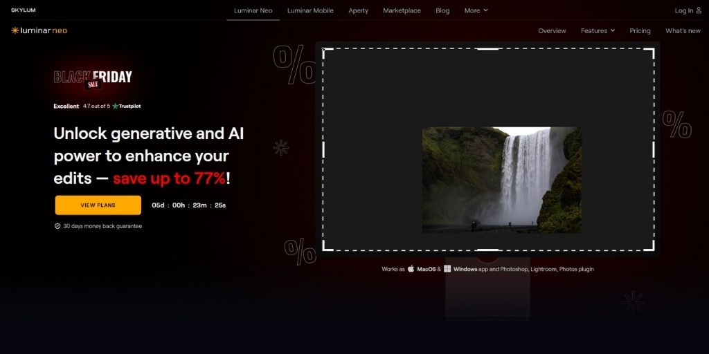 Luminar Neo photo editing AI tool