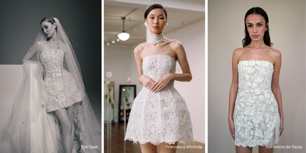 Mini Dresses - Bridal Wedding Fashion Trend 2025