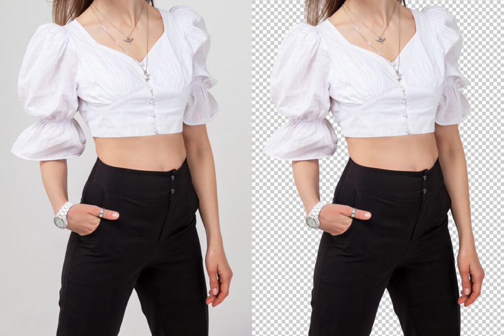 Model image background removal