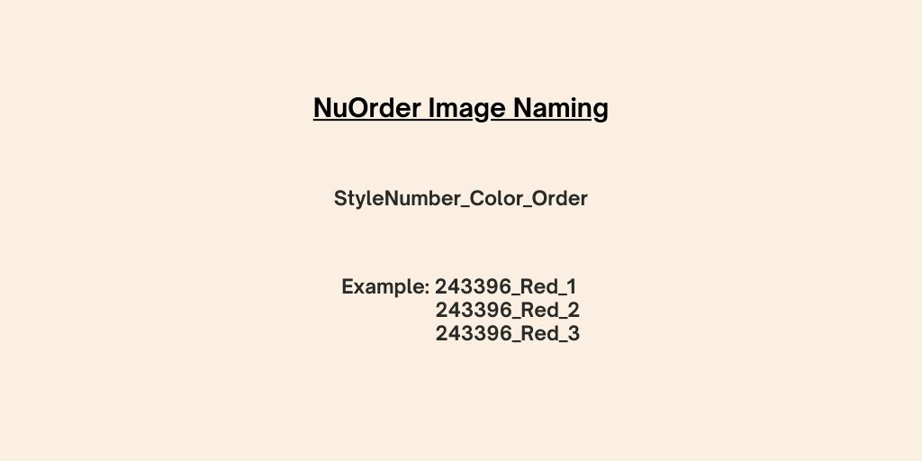 NuOrder Image Naming
