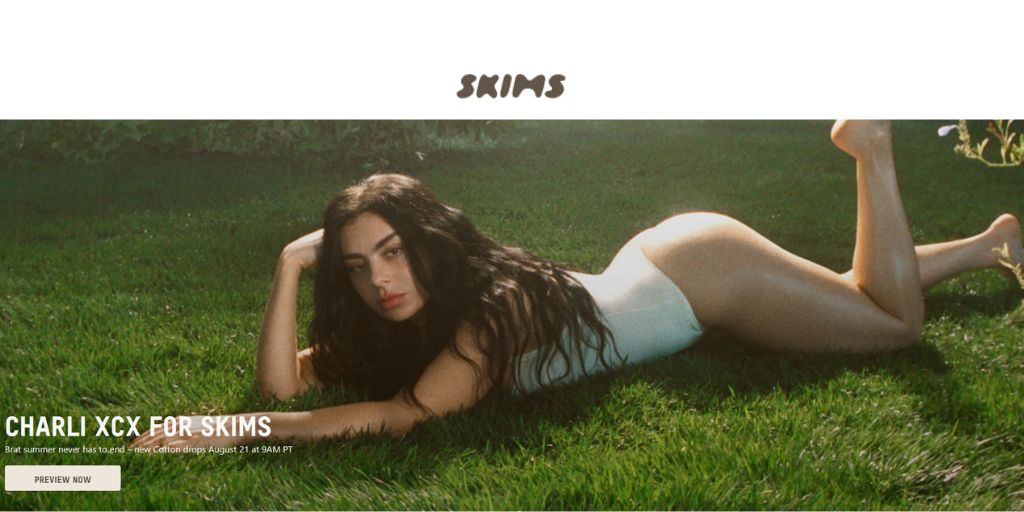 Skims New Campaign Launch With Charli XCX