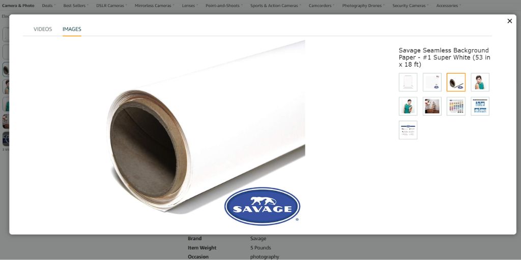 Savage Seamless white paper