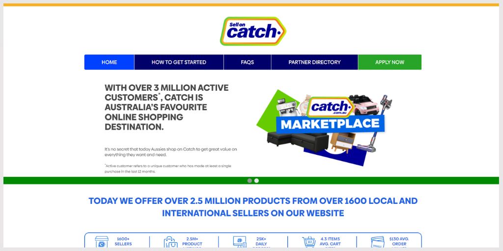 Sell on Catch Online selling site