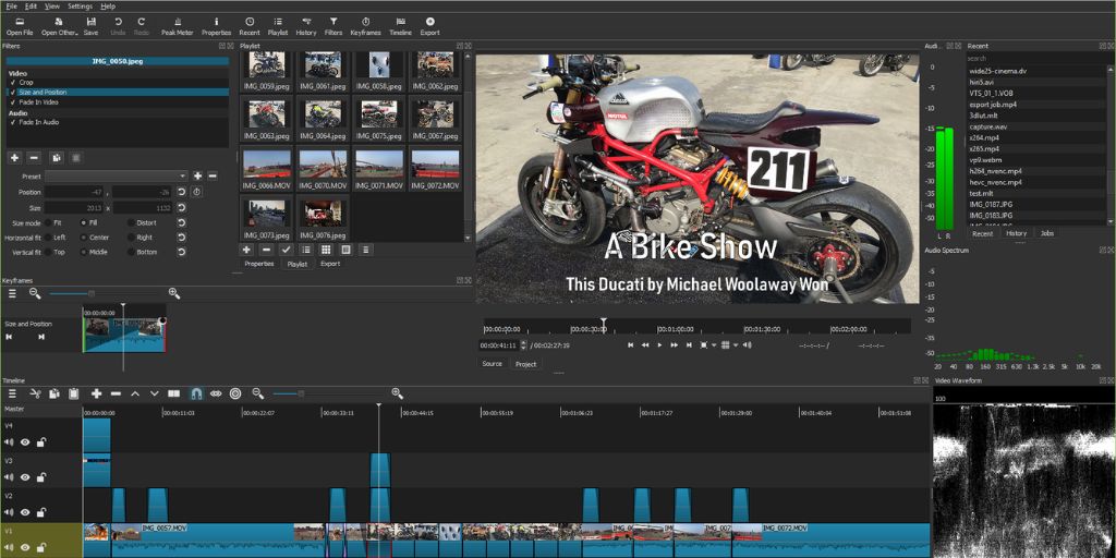 Shotcut free color grading software