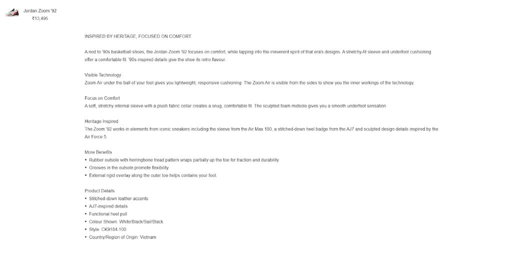 writng good product description