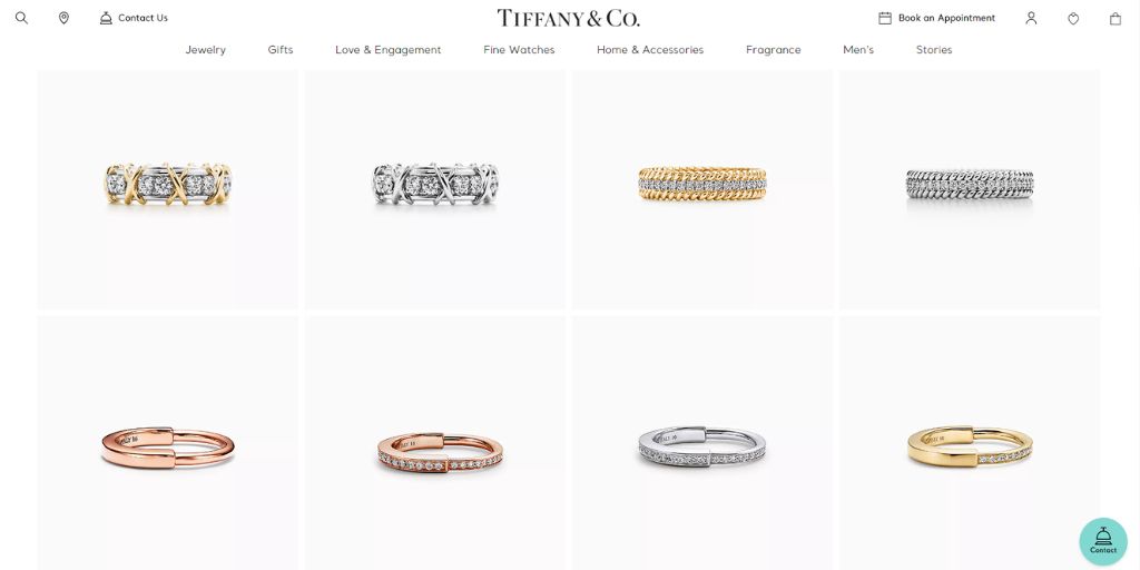 Tiffany eCommerce product photography