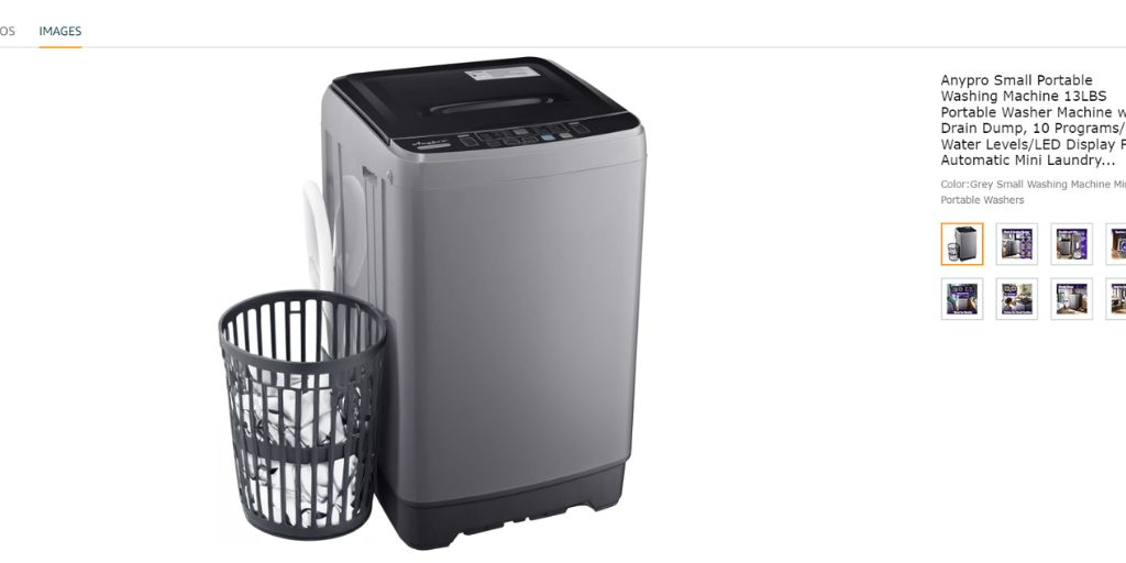 Washing machins using product photography high level angle