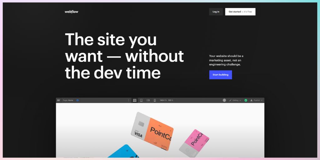 Webflow - Squarespace alternative