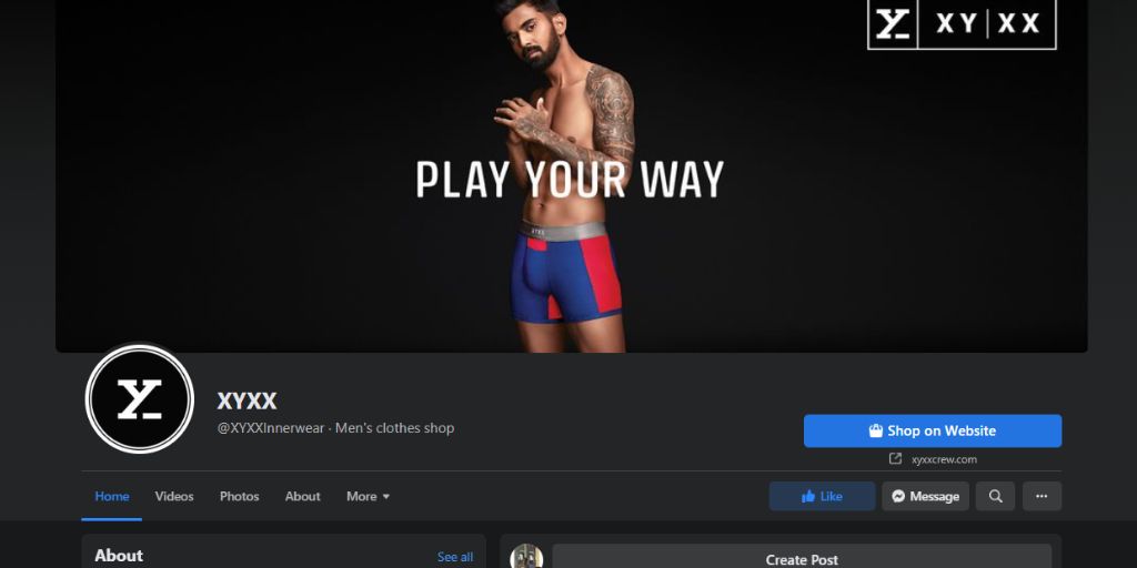 XYXX Innerwear - Facebook SEO Optimization