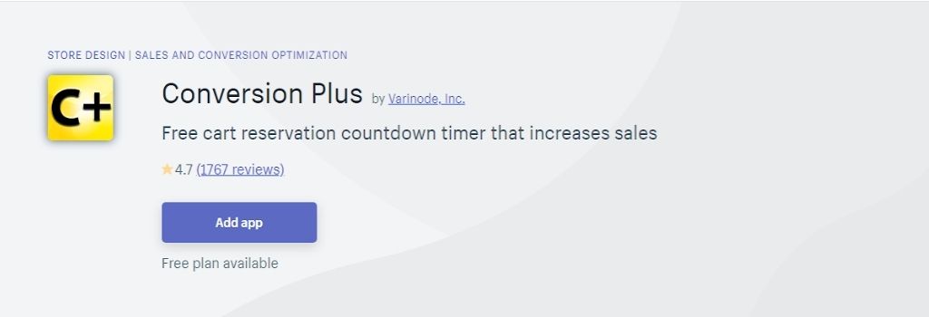 conversion plus Countdown timer