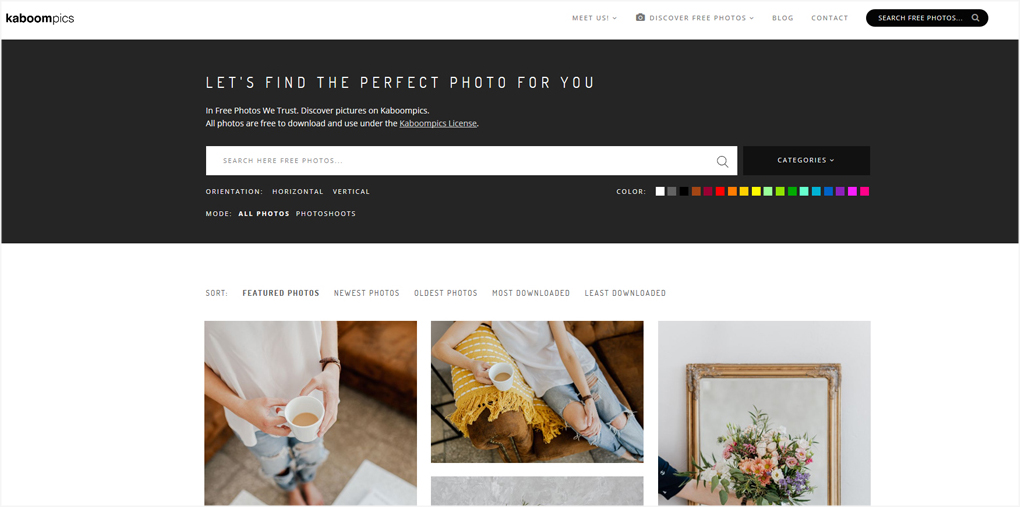 free stock images website - kaboompics