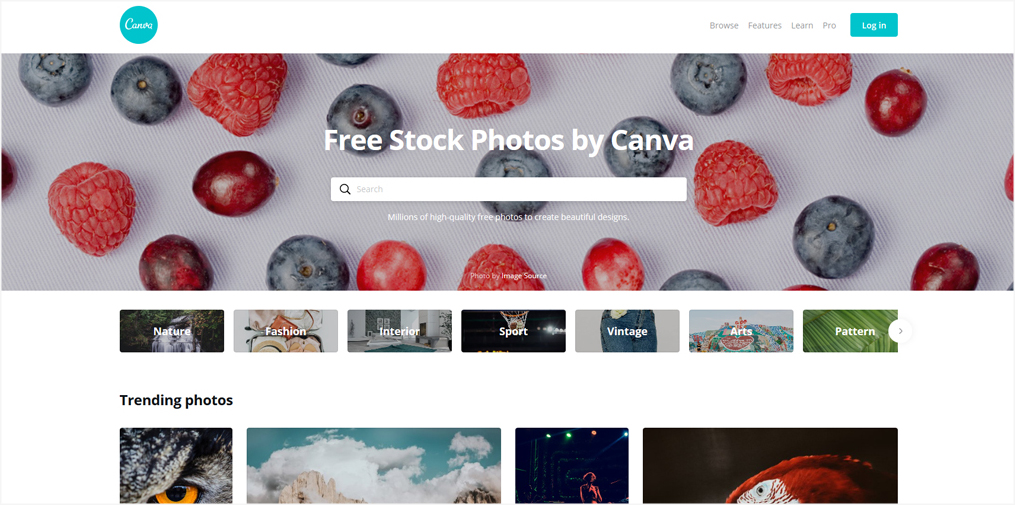 free stock photos website - canva