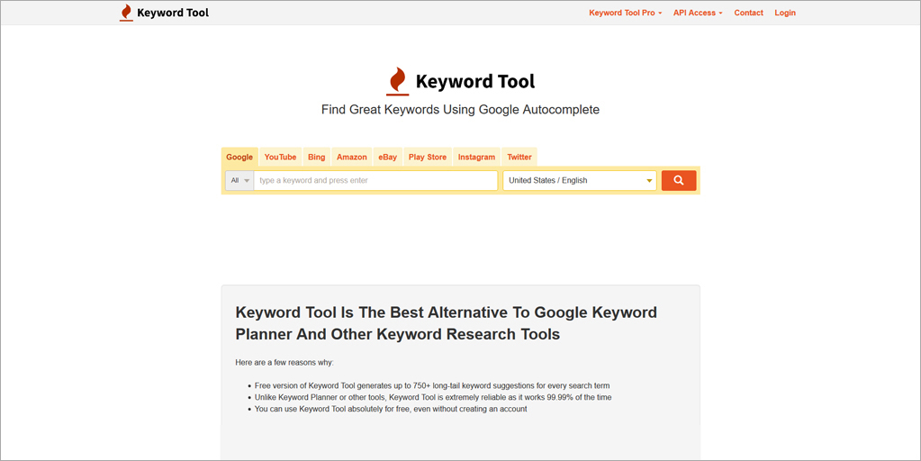 keywordtool.io