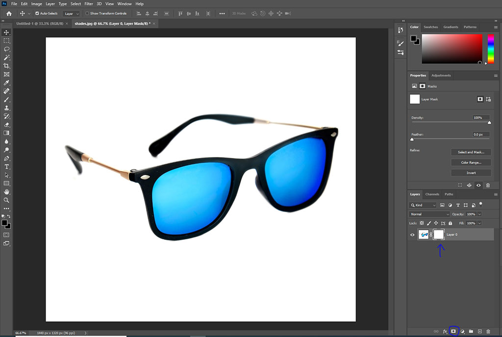 remove background in Photoshop