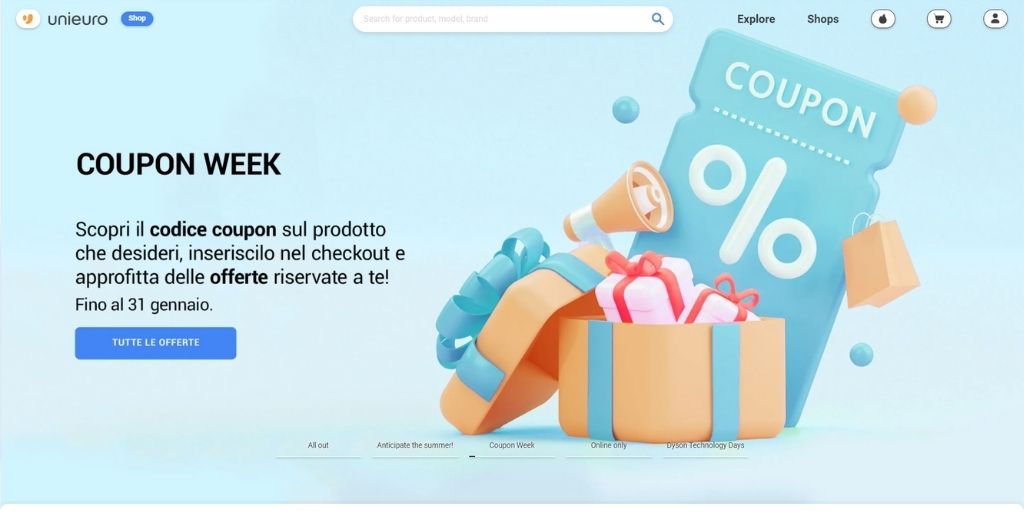Unieuro Online Shopping Site In Italy