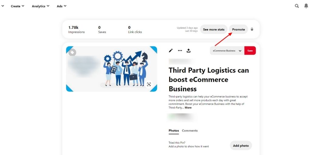 promote pins in Pinterest