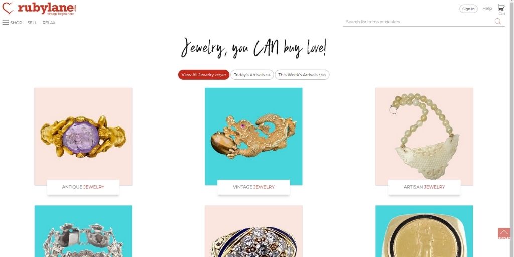 sell jewelry online rubylane