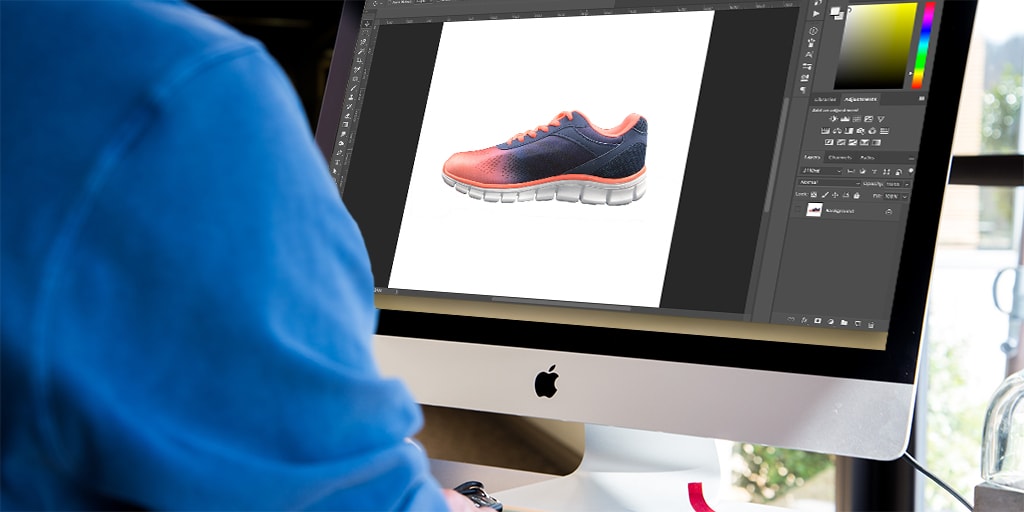 shoe photography post-processing