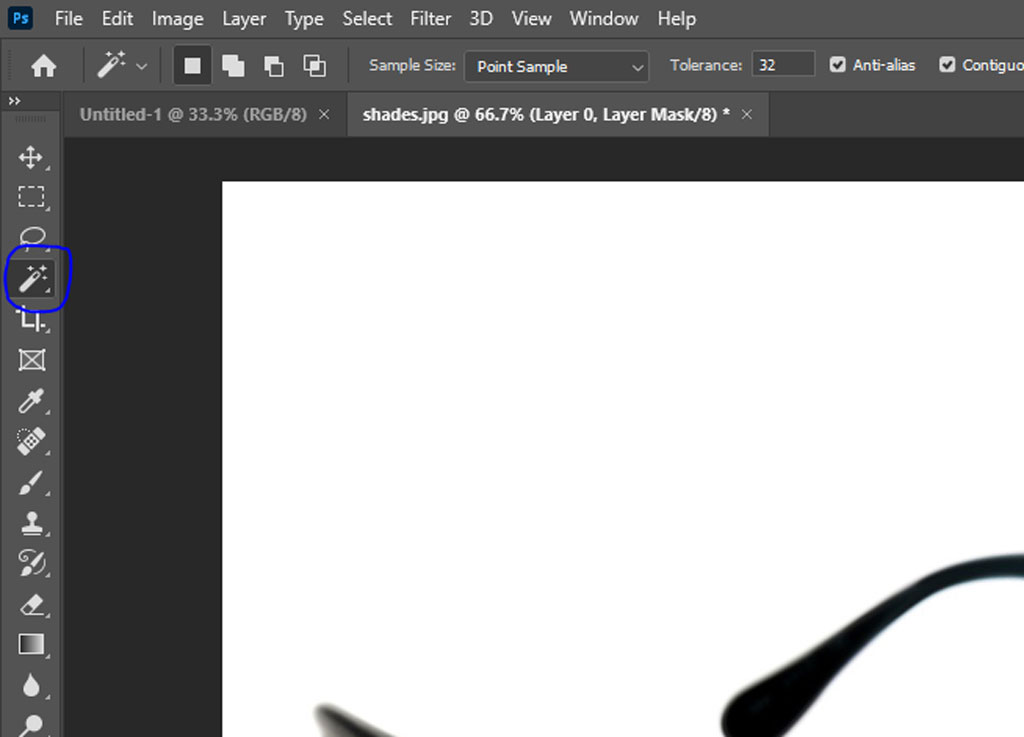 remove background in Photoshop